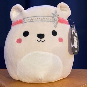 Brooke the White Bear with Pink Headband 8 inch Select Series Rare Squishmallow